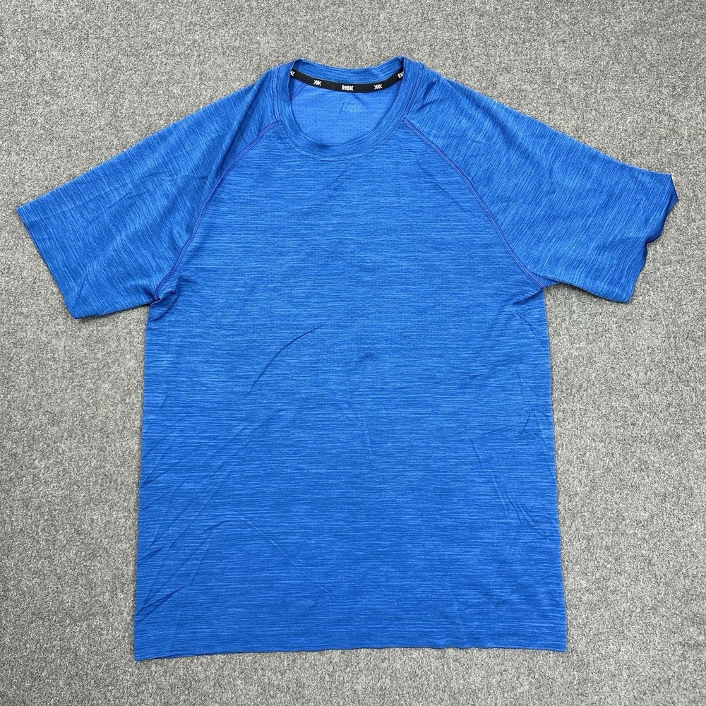 Rhone Men's Athletic Performance T Shirt Blue Short Sleeve Gym Medium